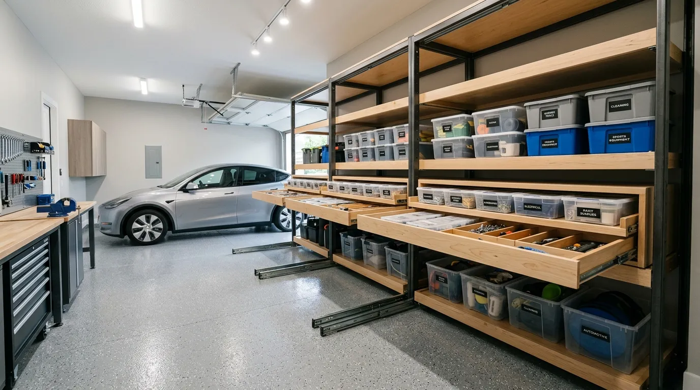 Sliding Storage Shelves
