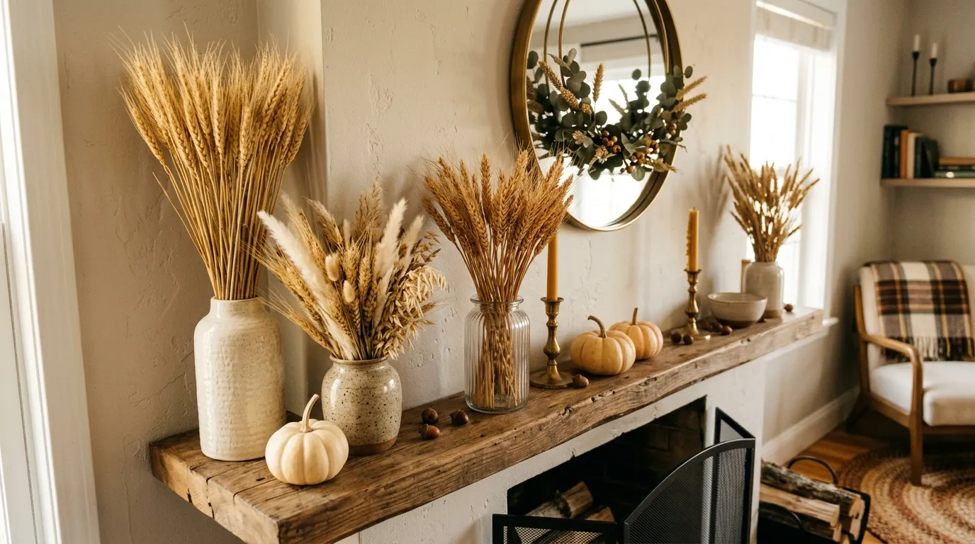 Dried Wheat Display