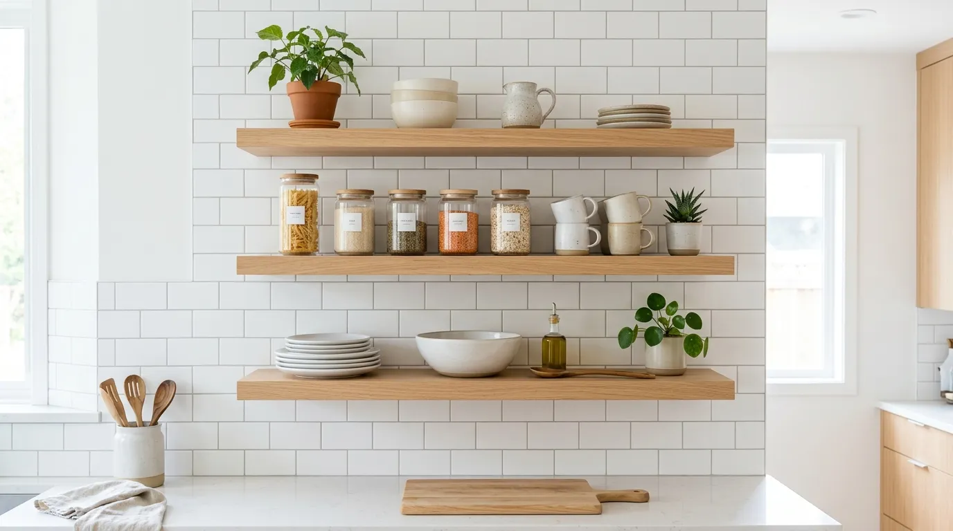Open Floating Shelves