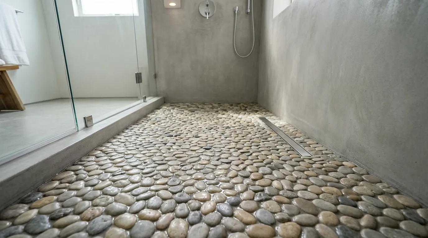 Pebble Shower Floor