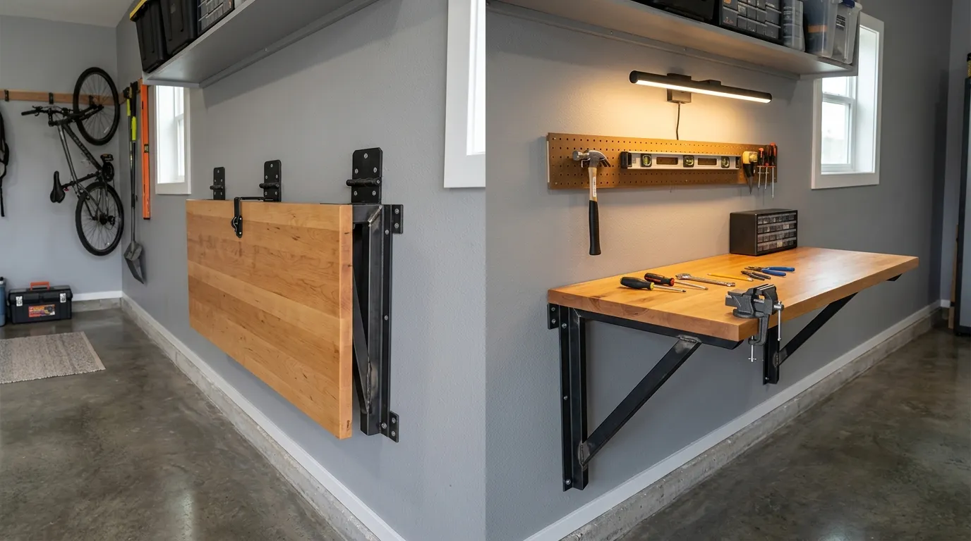 Fold-Down Workbench