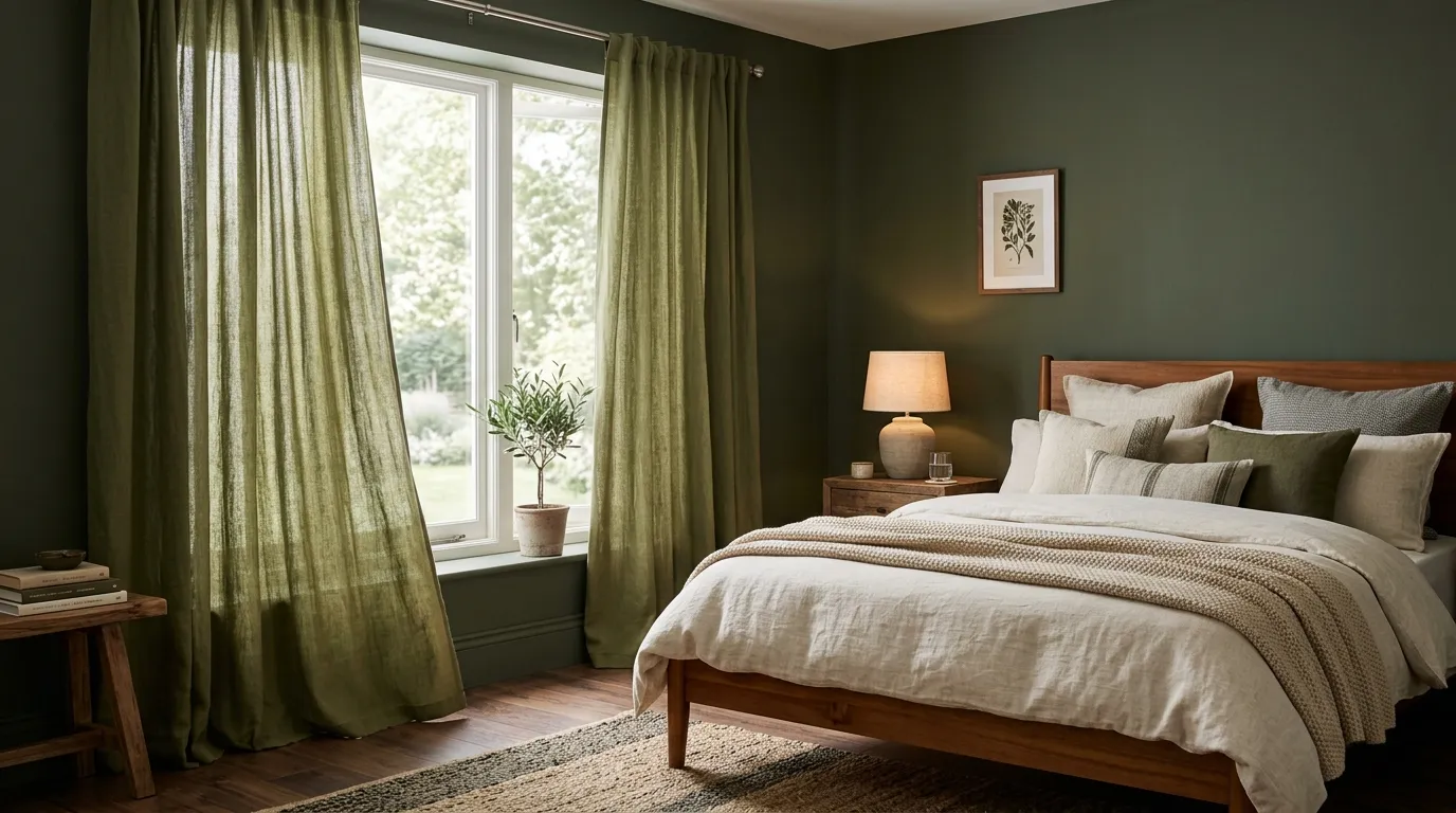 Olive Green Curtains