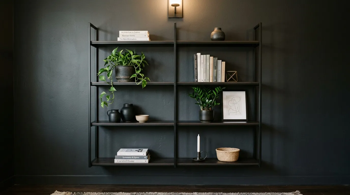 Black Metal Shelving