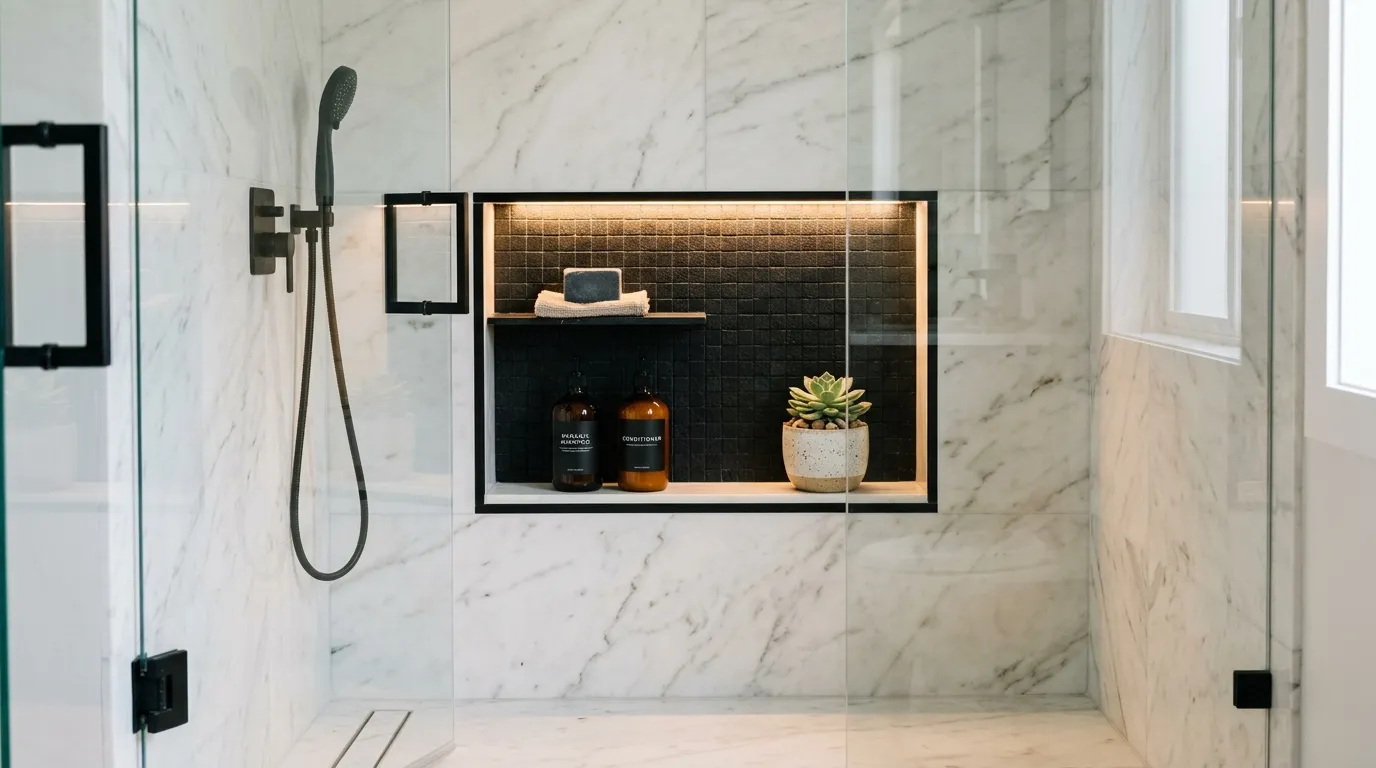 Black Niche Shelving