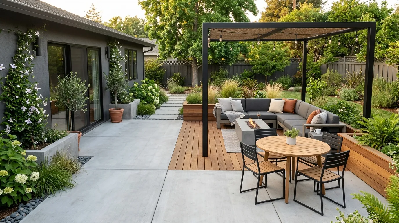 Concrete and Wood Mix