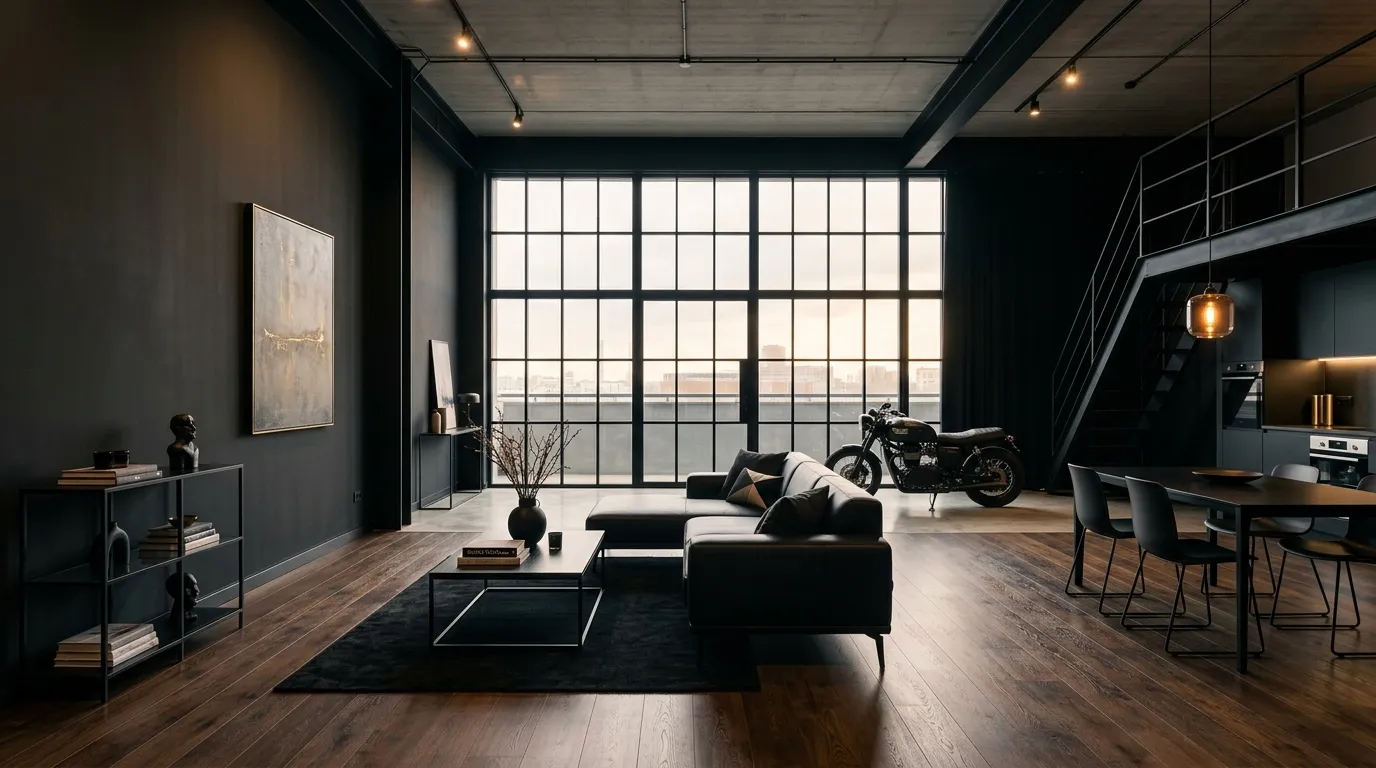 Modern Black Loft