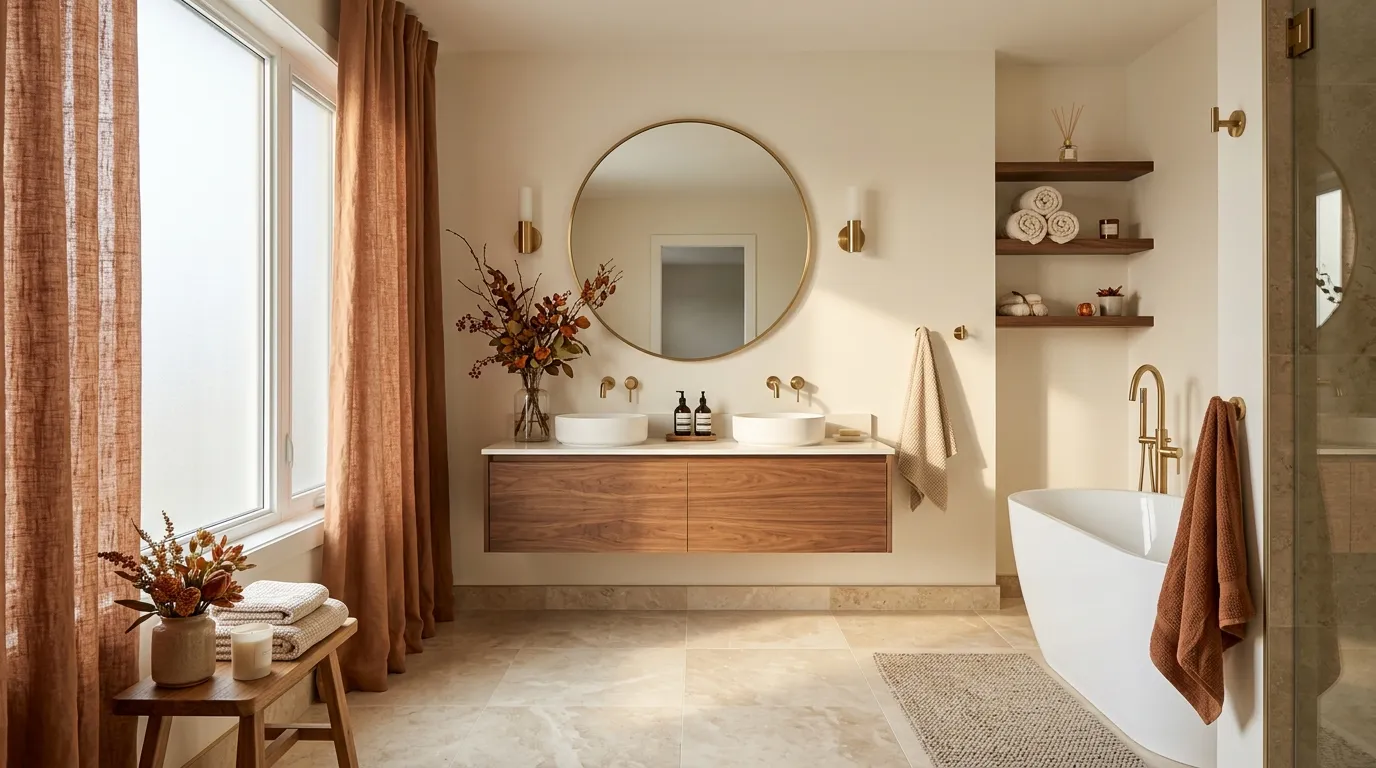 Cinnamon Linen Curtains