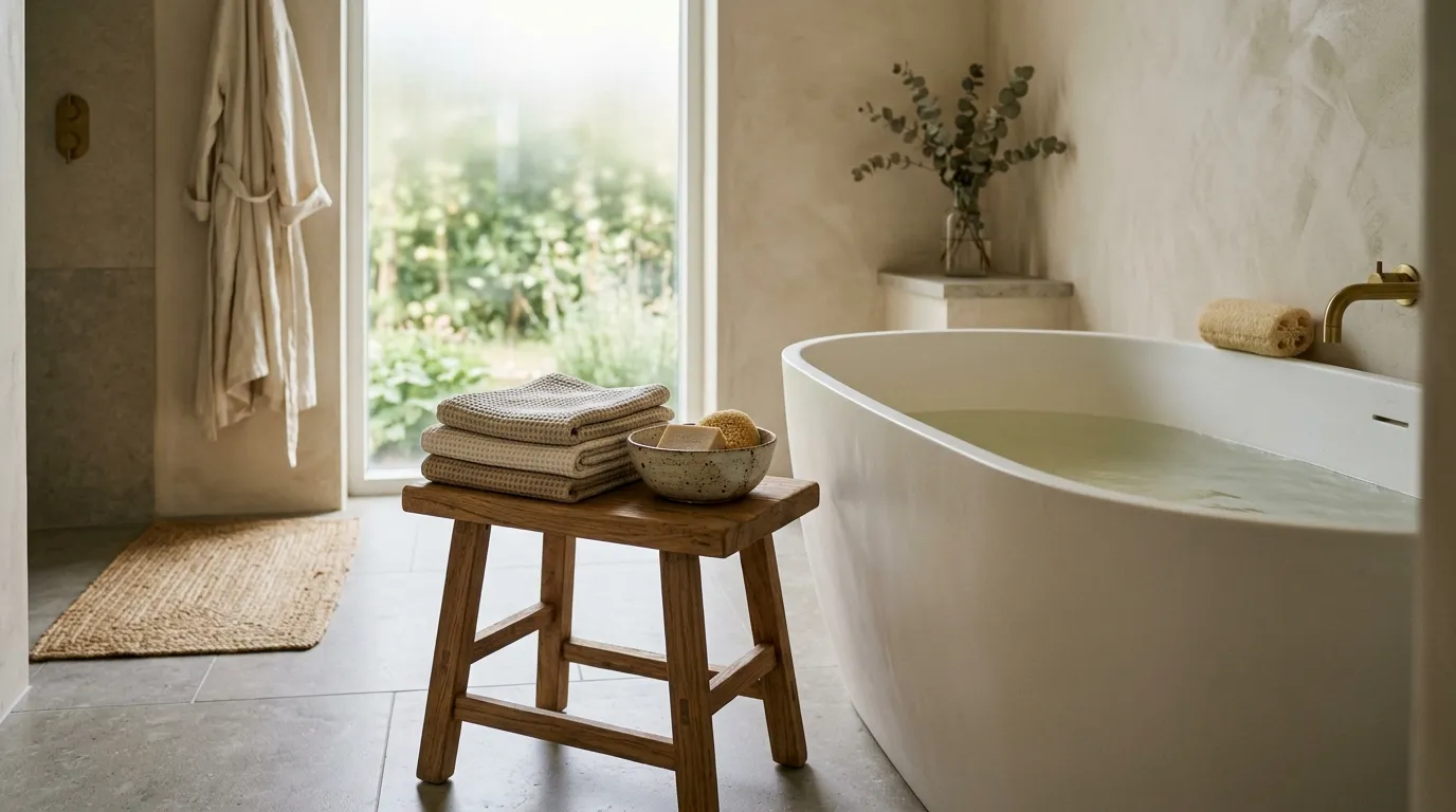 Low Wooden Stool
