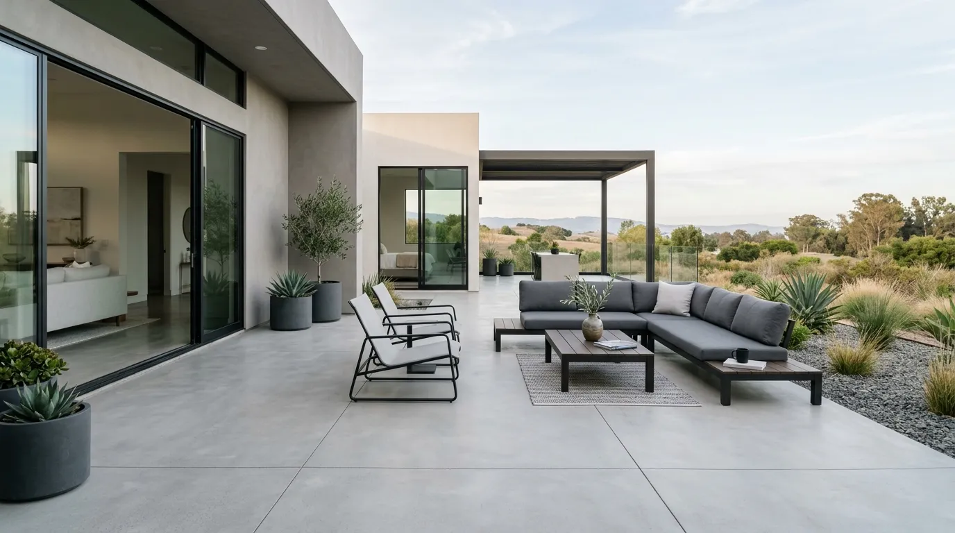 Minimalist Concrete Patio