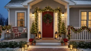 front porch christmas decor