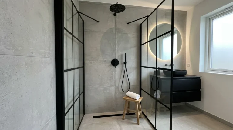 modern black bathroom shower ideas