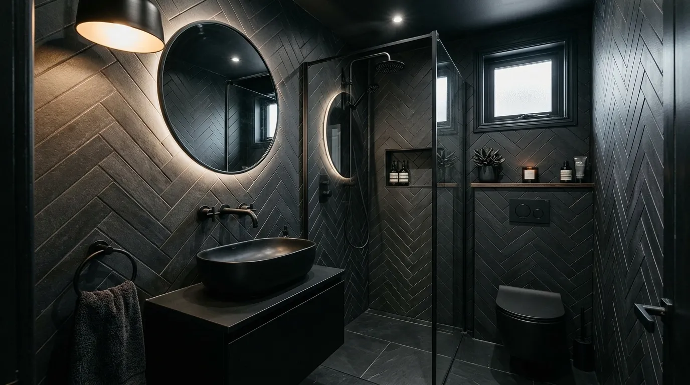 small all black bathroom ideas